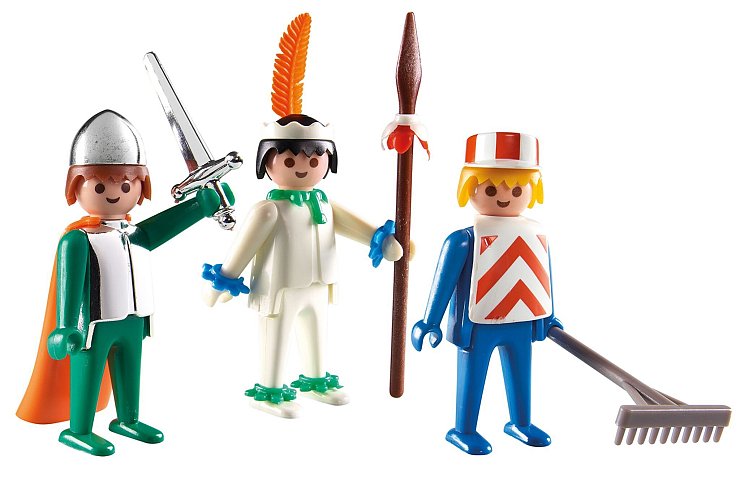 Einige der ersten Figuren, die von Playmobil hergestellt wurden. - © Playmobil/dpa
