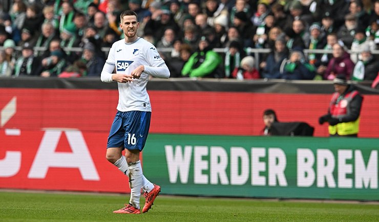 Traf gegen seinen Jugendverein Werder: Hoffenheims Anton Stach. - © Carmen Jaspersen/dpa