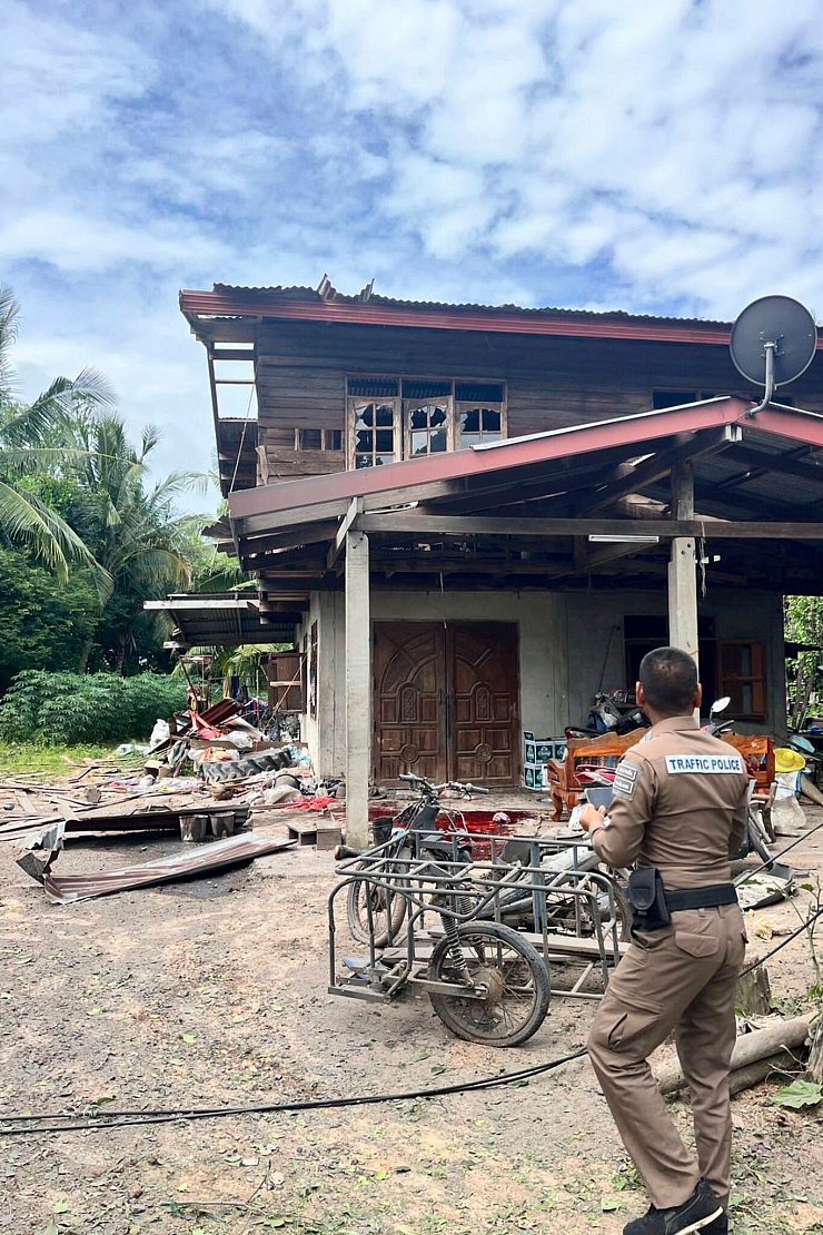 Kambodscha soll Artilleriegranaten auf ein Wohngebiet gefeuert haben. - © Uncredited/Royal Thai Army/AP/dpa