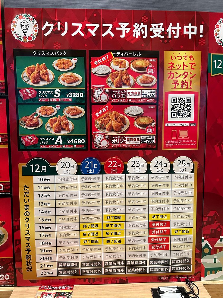 Die Japaner kennen zwar kein christliches Weihnachtsfest - aber strömen alle Jahre wieder in KFC-Filialen. (Archivbild) - © Lars Nicolaysen/dpa