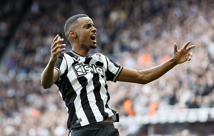 Brachte Newcastle in Führung: Alexander Isak. - © Richard Sellers/PA Wire/dpa