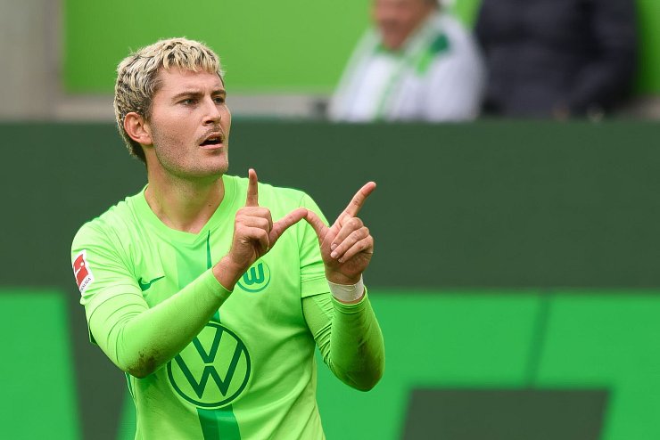 Jonas Wind erzielte einen Treffer für den VfL Wolfsburg. - © Swen Pförtner/dpa