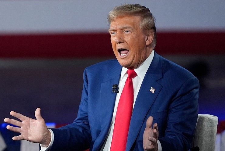 Trump hat hohe Zölle auf Importe aus Europa angekündigt. (Archivbild) - © Evan Vucci/AP/dpa