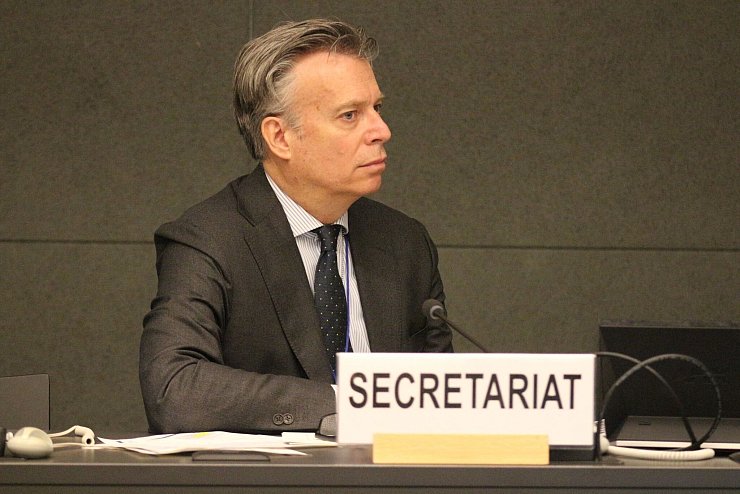 Dario Liguti, bei der UN-Wirtschaftskommission für Europa (Unece) Direktor für nachhaltige Energie, beim Globalen Methan-Forum. - © -/Unece/dpa