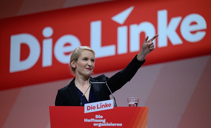 Co-Chefin Ines Schwerdtner will «die Hoffnung organisieren». - © Hendrik Schmidt/dpa