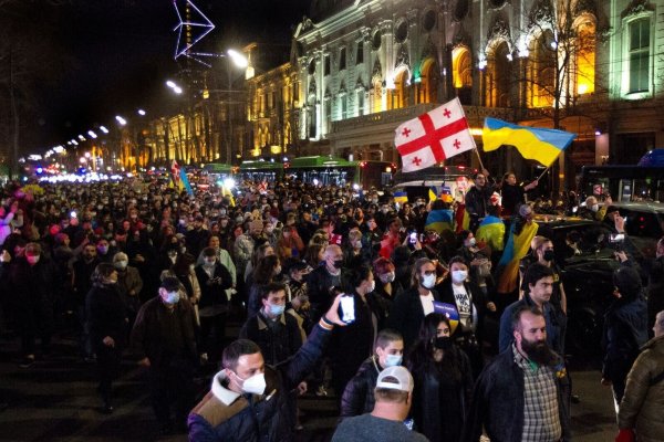 Proteste in Georgien - © Foto: Shakh Aivazov/AP/dpa