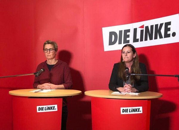 Hennig-Wellsow und Wissler - © Foto: Jörg Ratzsch/dpa