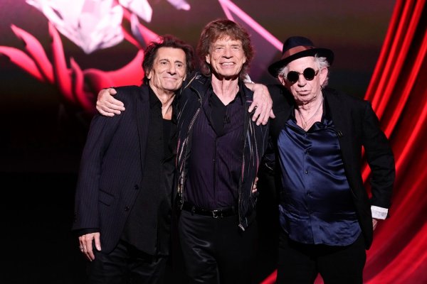 Ronnie Wood (l-r), Mick Jagger und Keith Richards von den Rolling Stones während einer Pressekonferenz zur Veröffentlichung des neuen Albums «Hackney Diamonds». - © Scott Garfitt/Invision/AP/dpa