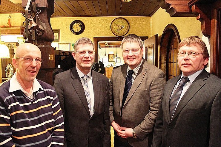 (von links) Werner Schönhage, Christian Haase, Dr. Konrad Hambrügge und Frank Kuhlmann. - © Foto: privat