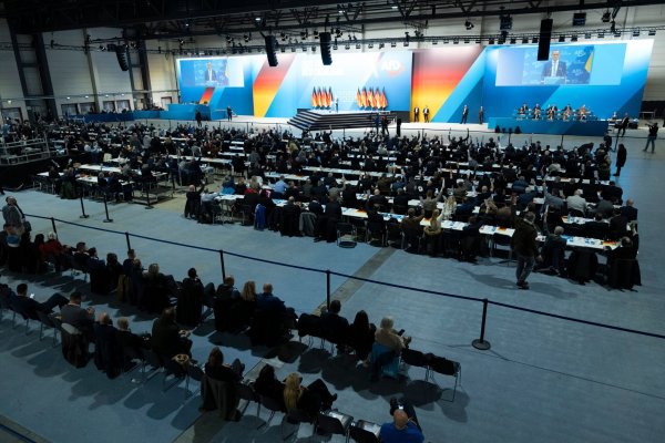Stundenlang wird auf dem AfD-Parteitag über das Programm zur Bundestagswahl debattiert. - © Sebastian Kahnert/dpa