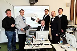 Meik Sprenger, Gerd T&ouml;pper, Friedel Heuwinkel, Markus Rempe, Ludgerus Niklas und Thomas Wagenfeld (von links) suchen Azubis im Internet. - &copy; Foto: Engelhardt