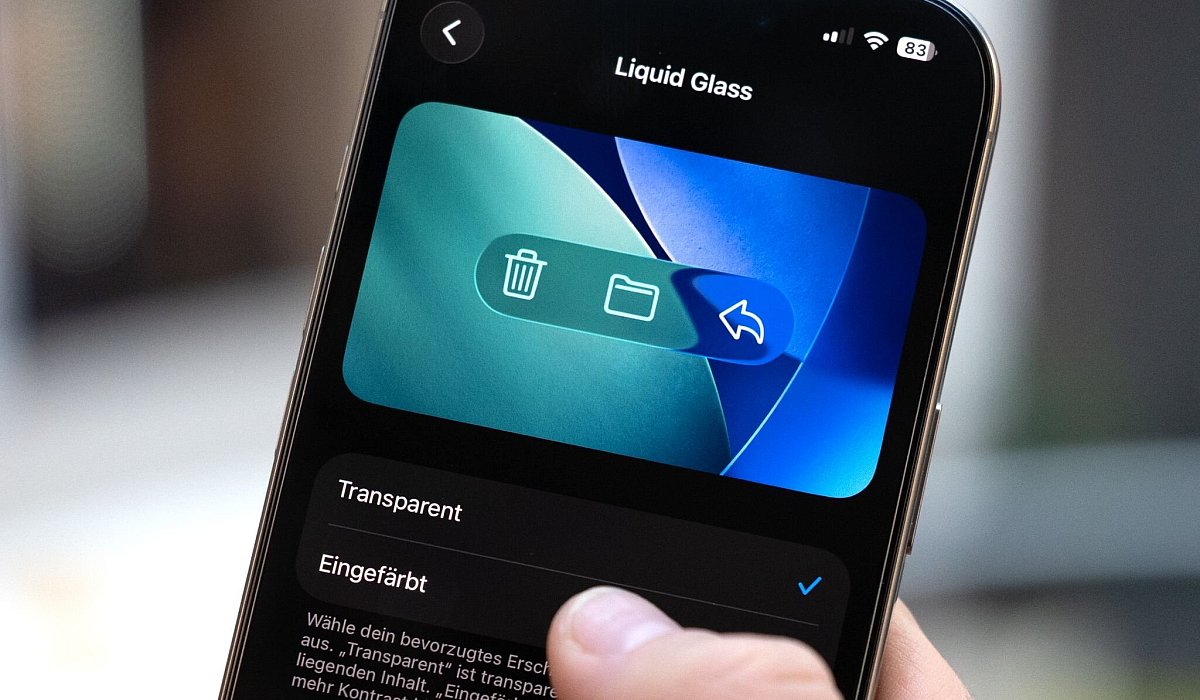 Einstellung des Liquid-Glass-Effekts auf einem iPhone - Nico Tapia/dpa-tmn