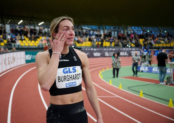 Sprinterin Alexandra Burghardt sorgte bei der Hallen-DM in Dortmund für eine Weltklasse-Zeit. - © Bernd Thissen/dpa