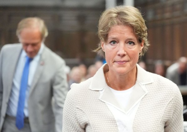 Christina Block ist in dem Prozess eine von sieben Angeklagten. - © Marcus Brandt/dpa Pool/dpa