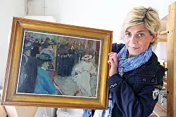 Die Tanzbilder sind eine Besonderheit in Ida Gerhardis Schaffen. Vera Scheef zeigt eine Arbeit in &Ouml;l auf Pappe, die 1904 entstanden ist, sich heute in Privatbesitz befindet und in Schwalenberg zu sehen sein wird. - &copy; Foto: Gerstendorf-Welle