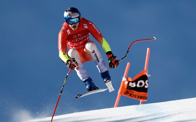 Bild zu Odermatt vor Sieg im Hundertstel-Krimi von Kitzb&uuml;hel