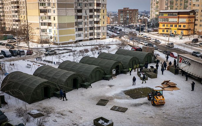 Bild zu Russland will angeblich Beschuss eiskalten Kiews pausieren