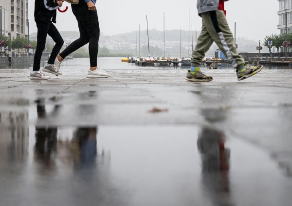 Mehr Regen als üblich: Wie hier am Phoenix-See in Dortmund hat es im September viel geregnet. - © Bernd Thissen/dpa