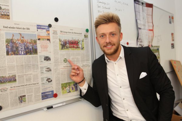 LZ-Besuch im Juli 2016: Patrick Siebert sprach über die historische Spielzeit 2015/16 mit dem TBV. - © Sebastian Lucas