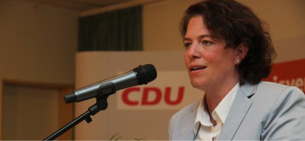 Rücktritt: Kerstin Vieregge, hier nach ihrer Wahl zur Kreisvorsitzenden der CDU im Jahr 2013. - © Martin Hostert