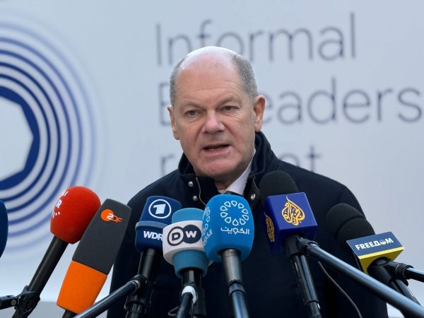 Kanzler Scholz sieht die EU nicht in einer Position der Schwäche. - © Ansgar Haase/dpa