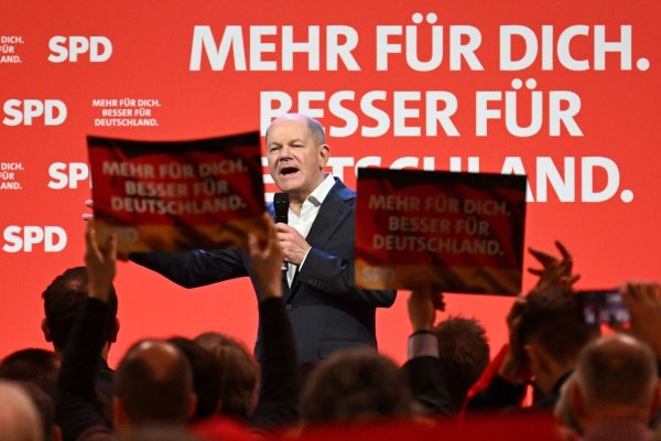 Will unentschlossene von sich und der SPD überzeugen: Olaf Scholz - © Federico Gambarini/dpa