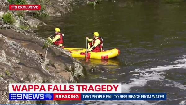 Die Wappa Falls in Queensland gelten als gefährlich - es gab dort schon einige Todesfälle. - © 9news/9NEWS/AAP/dpa