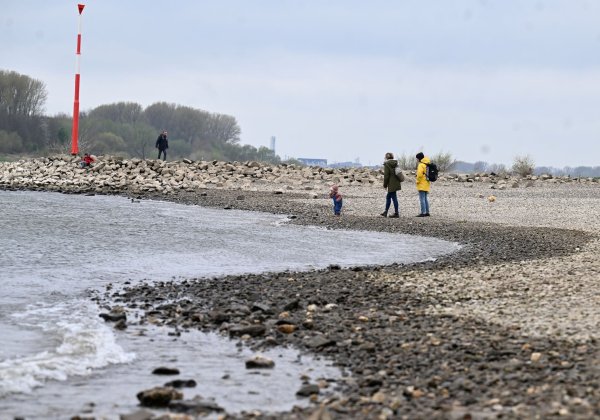 Wegen niedriger Wasserstände ist die Schifffahrt auf dem Rhein eingeschränkt, vor allem auf dem Mittelrhein zwischen St. Goar und Wiesbaden. - © Roberto Pfeil/dpa