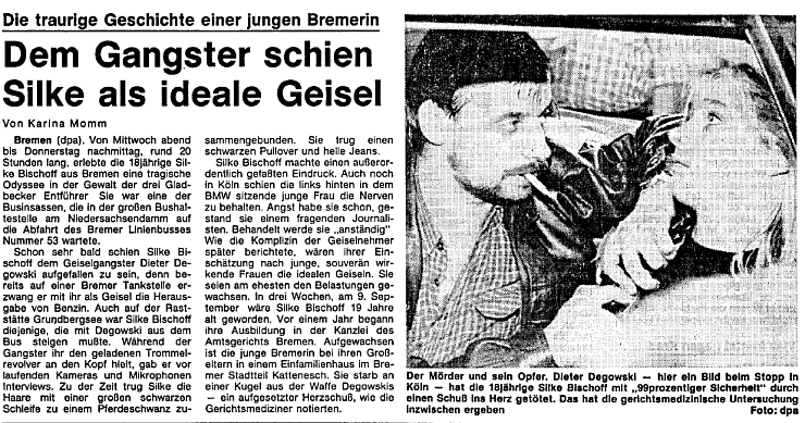 So berichtete die LZ am 20. August 1988 nach dem Geiseldrama. - &copy; Aus der LZ