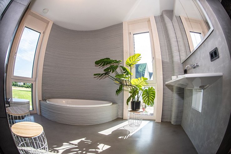 Einweihungsfeier Wohnhaus aus dem 3D-Drucker - &copy; Foto: Guido Kirchner/dpa