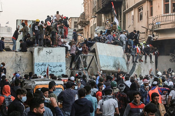 Proteste in Bagdad. - &copy; Foto: Ameer Al Mohammedaw/dpa