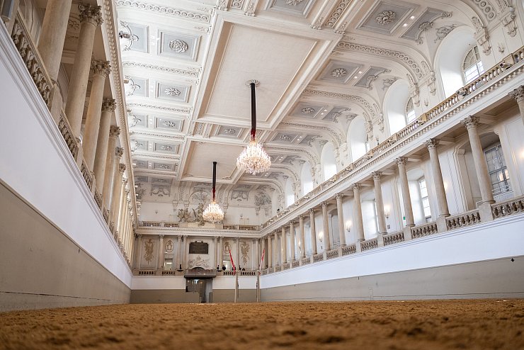 Eindrücke aus der barocken Winterreitschule der Spanischen Hofreitschule in der Wiener Hofburg. - © Niklas Tüns