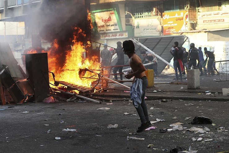 Regierungsfeindliche Demonstranten - &copy; Foto: Hadi Mizban/AP/dpa
