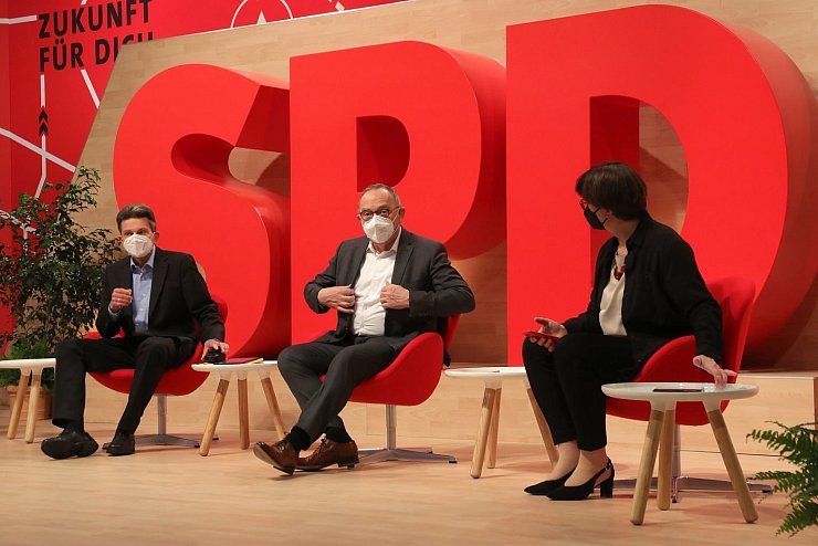 SPD-Spitze - &copy; Foto: Wolfgang Kumm/dpa