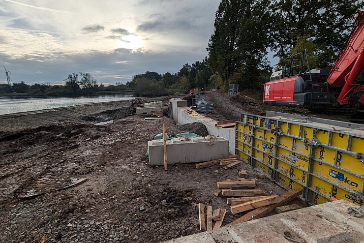 Die Fotos zeigen den Baufortschritt am Norderteich. - © Landesverband Lippe