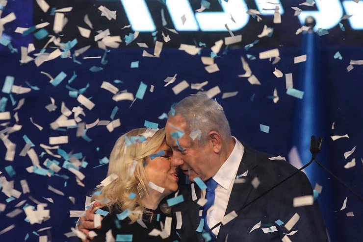 Ehepaar Netanjahu - &copy; Foto: Ilia Yefimovich/dpa