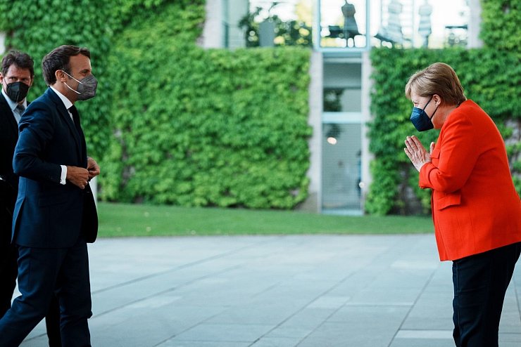 Treffen Merkel und Macron - &copy; Foto: Kay Nietfeld/dpa