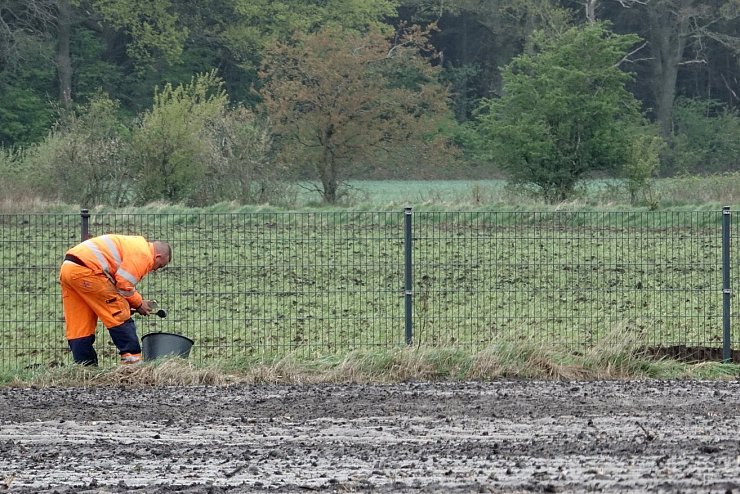 Wildschweinzaun - © Foto: Carsten Rehder/dpa