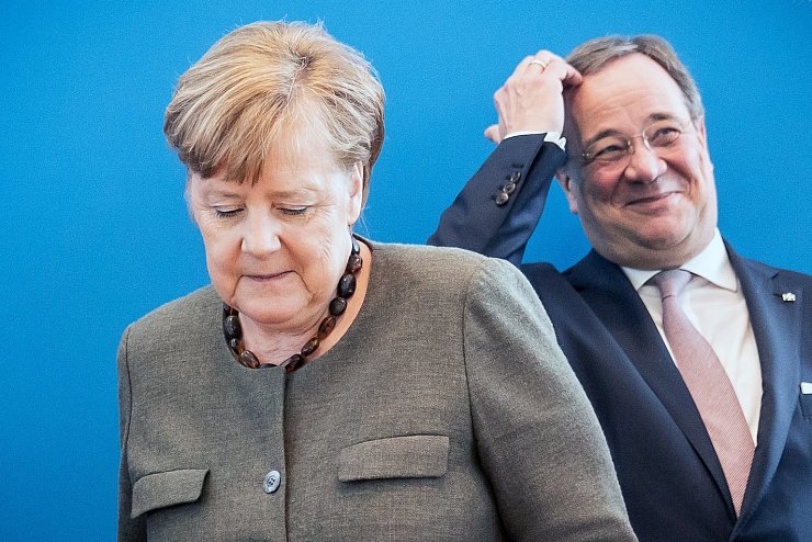 Merkel und Laschet - &copy; Foto: Michael Kappeler/dpa