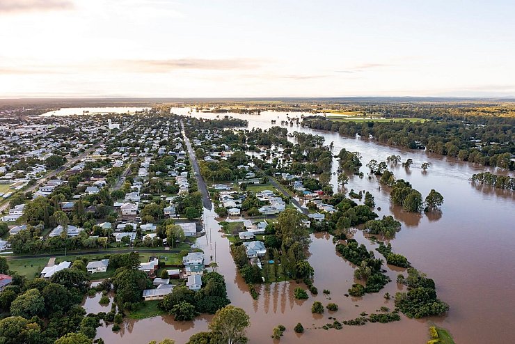 Wassermassen in Australien - &copy; Foto: Uncredited/Fraser Coast Regional Council/AP/dpa