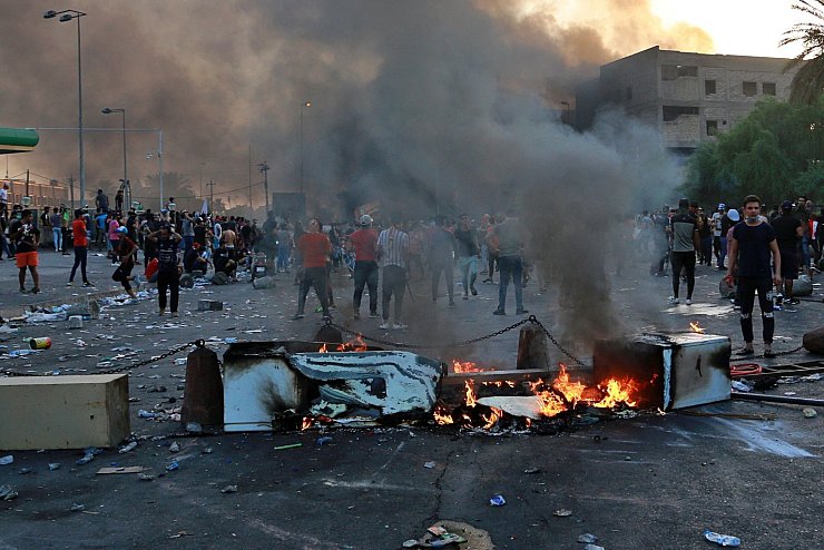 Protest in Bagdad - &copy; Foto: Hadi Mizban/AP/dpa