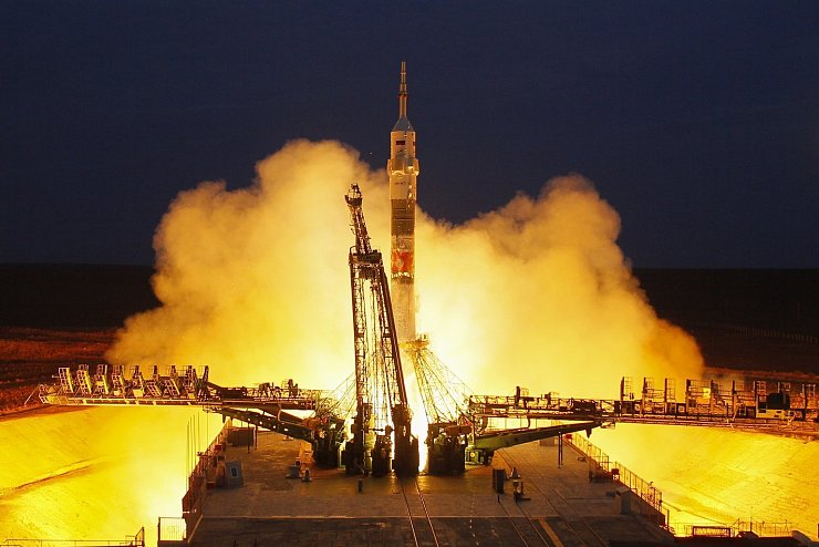 Start von Expedition 61 - © Foto: Dmitri Lovetsky/AP