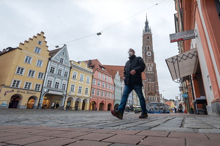 Innenstadt von Landshut - © Foto: Armin Weigel/dpa