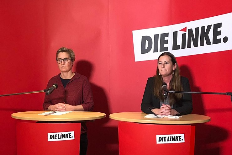 Hennig-Wellsow und Wissler - © Foto: Jörg Ratzsch/dpa