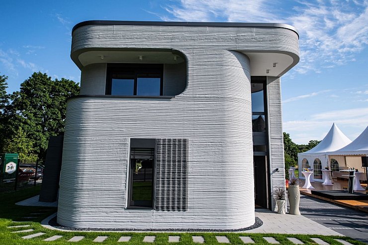 Einweihungsfeier Wohnhaus aus dem 3D-Drucker - &copy; Foto: Guido Kirchner/dpa