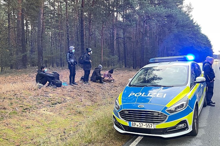 Migranten an der deutsch-polnischen Grenze - &copy; Foto: Danilo Dittrich/dpa-Zentralbild/dpa