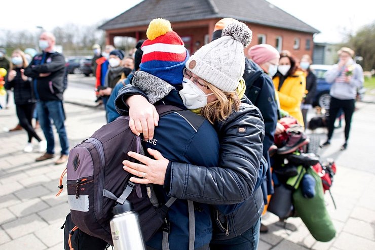 Sch&uuml;ler segeln &uuml;ber Atlantik - &copy; Foto: Hauke-Christian Dittrich/dpa