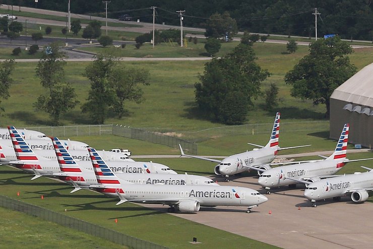 Boeing-Maschinen von American Airlines - &copy; Foto: Tom Gilbert/Tulsa World/dpa