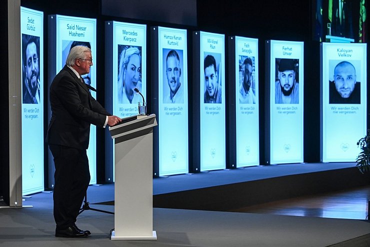 Gedenkfeier f&uuml;r die Opfer von Hanau - &copy; Foto: Boris Roessler/dpa