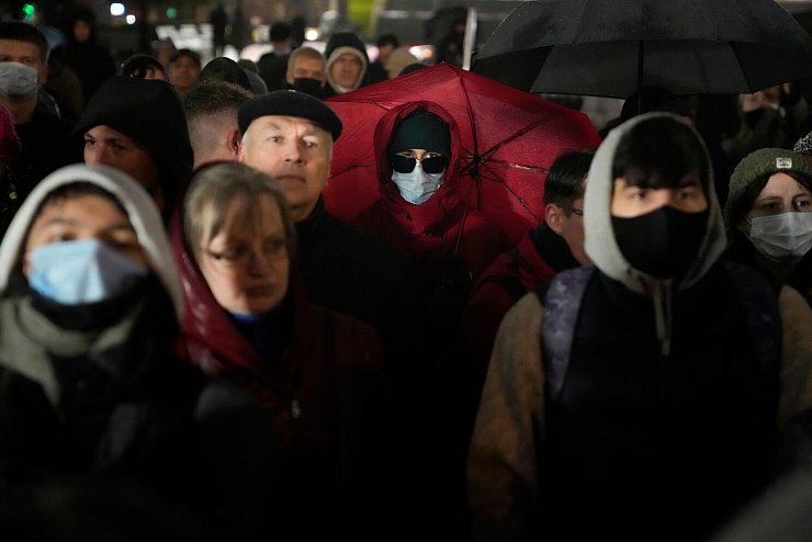 Protest in Moskau - &copy; Foto: Pavel Golovkin/AP/dpa